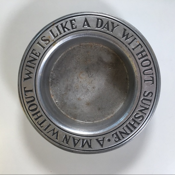 Vintage Other - Vintage Wilton Pewter Wine Bottle Coaster Holder